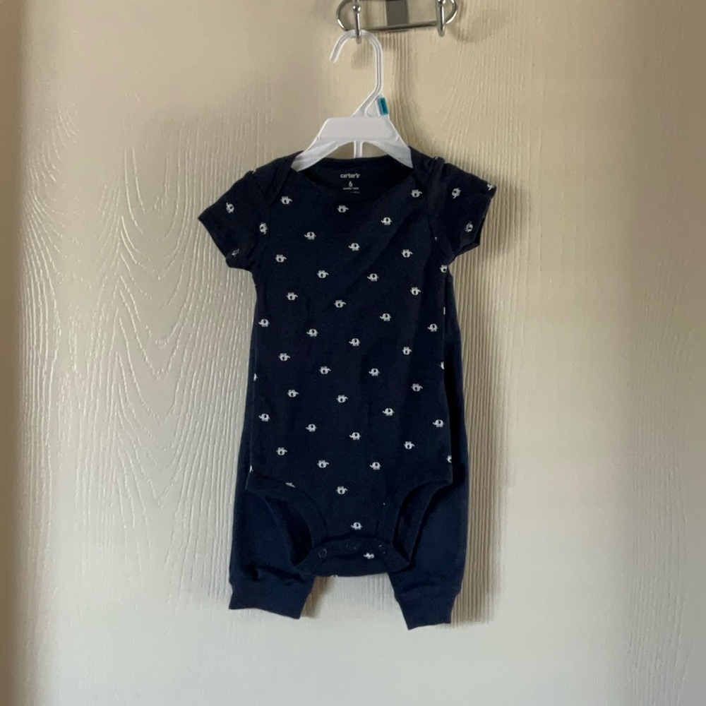 🌺$3.00 final price-Carter's Navy Blue Baby Onesie/Pants